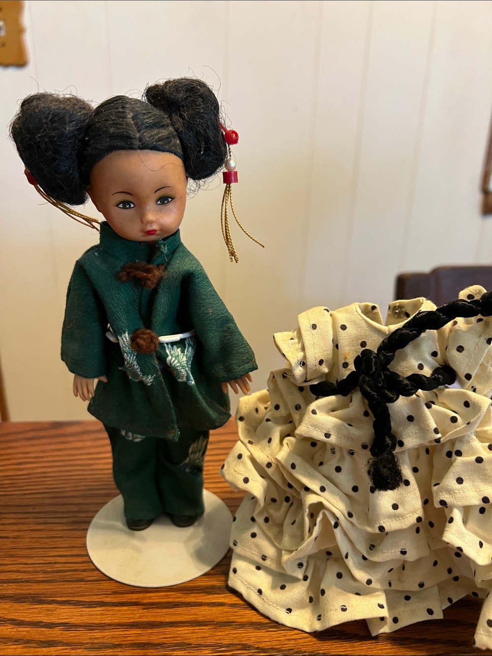 Asian Doll in Green Outfit Kids Toy